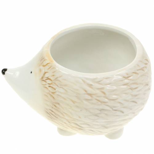 Floristik24 Växtkruka igelkott keramisk kräm 14cm x 11cm H9cm 4st