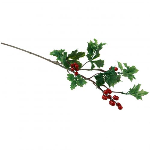 Artikel Ilex Artificiell Holly Berry Branch Röda bär 75cm