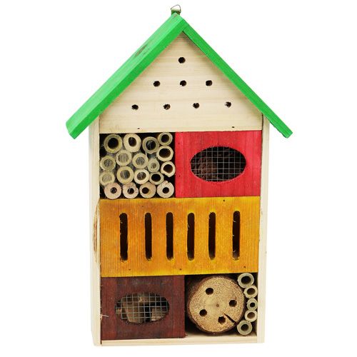 Floristik24 Insekthotell färgglada 25,5 cm x 9 cm x 38,5 cm