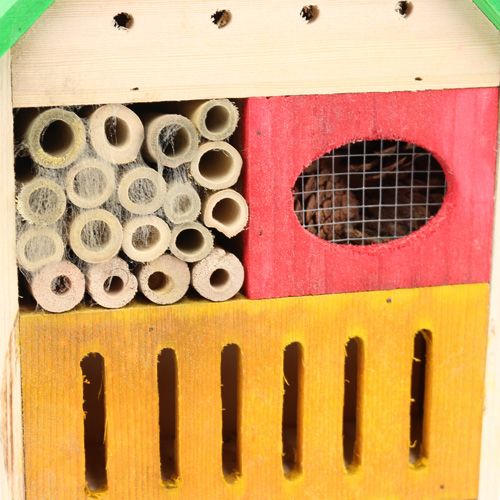 Floristik24 Insekthotell färgglada 25,5 cm x 9 cm x 38,5 cm
