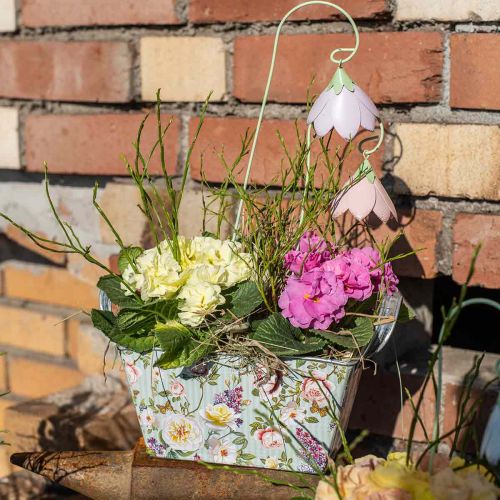Floristik24 Jardiniere rosenkruka metalldekoration 20×12,5×10cm