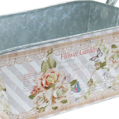 Floristik24 Jardiniere metallplanter sommardekoration 20 × 12 × 10 cm