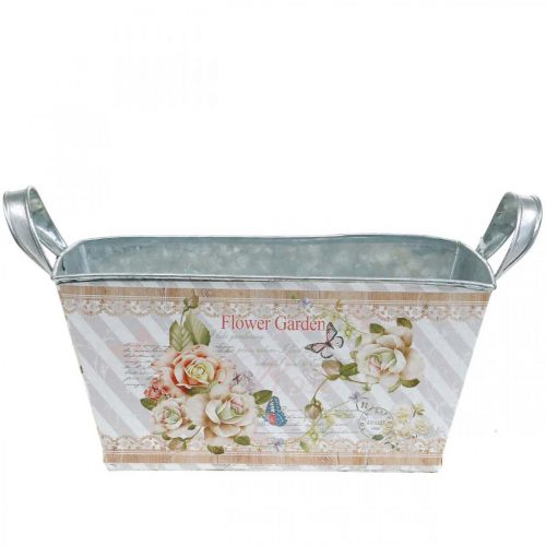 Floristik24 Jardiniere metallplanter sommardekoration 20 × 12 × 10 cm