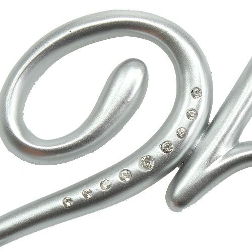 Floristik24 Nummer &quot;25&quot; för att ansluta silver 15,5 cm