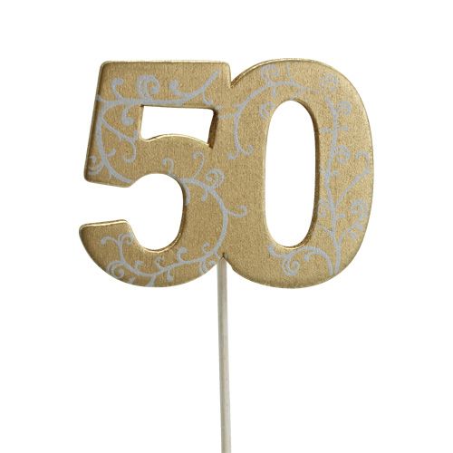 Floristik24 Tränummer "50" på den 36 guldstången