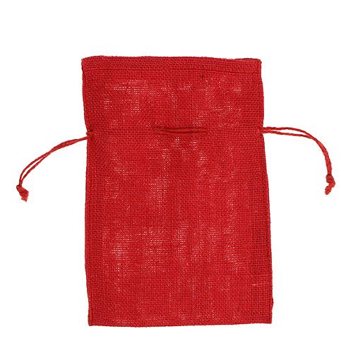 Floristik24 Säckväska påsar röd 16 cm x 24 cm 10 st