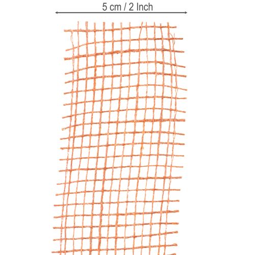 Artikel Juteband, nätband, jute, ekologisk, terrakottaröd, 5 cm brett, 40 m långt