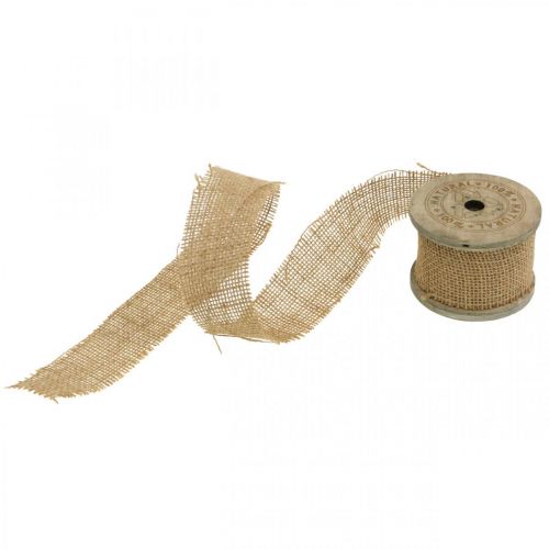 Floristik24 Dekorativt band rustikt, naturligt juteband, presentband naturliga färger B45mm L3m