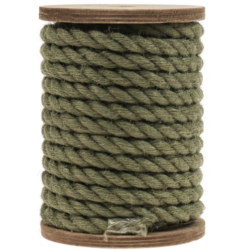 Juteband jutesnöre snodd jute dekoration olivgrön Ø7mm 5m