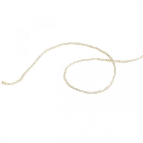 Artikel Jutesnöre, naturlig jutesnöre naturfärger, blekt Ø3mm L200m