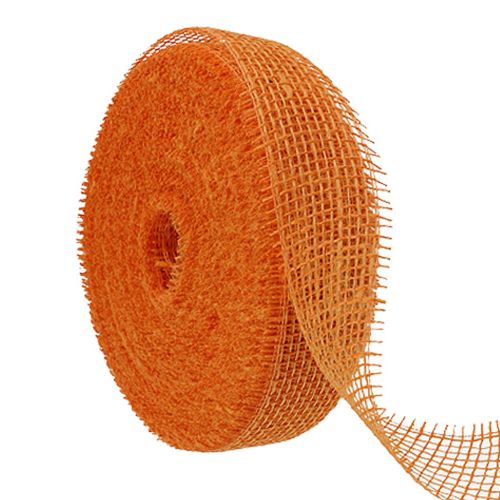 Juteband, ljusorange, 5 cm brett, 40 m långt köpa | Floristik24.se