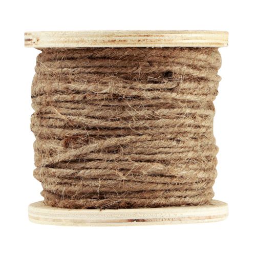 Jutesnöre juteband på träspole jute dekoration naturell 130g