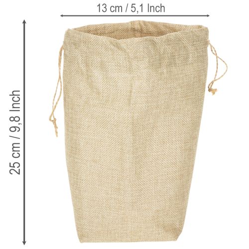 Jutepåse 13,5×11 cm H25 cm | Floristik24.se