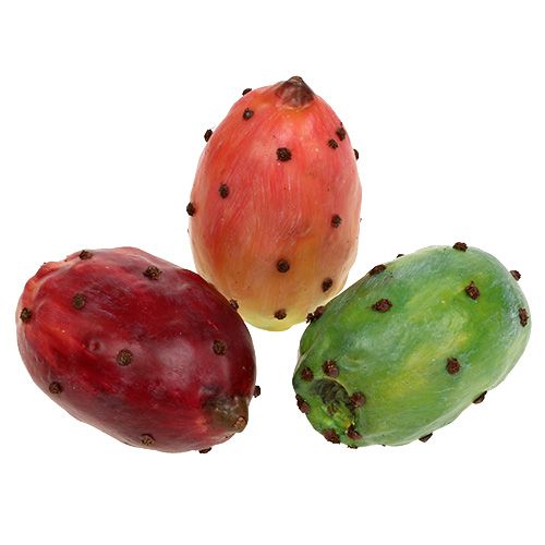 Floristik24 Konstgjorda prickly pear assorterade färger 8,5cm 3 st