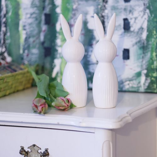 Artikel Enkel kaninfigur som dekorationsföremål för moderna vårdekorationer, 22 cm, 2 stycken