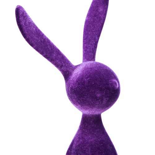 Floristik24 Edge Sitter Bunny Easter Bunny Flocked Lila – 2nd Choice – Lila 36cm 3 st