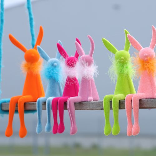 Artikel Påskhare-hylla, sittande påskhare-figur för påsk och vår, 27 cm, 2 delar