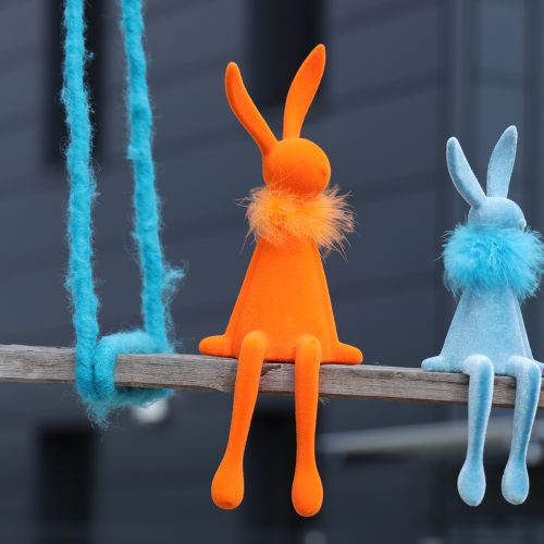 Artikel Påskharehyllor, dekorativa för vardagsrum, påskdekoration, sittbara, 36 cm, 2 stycken