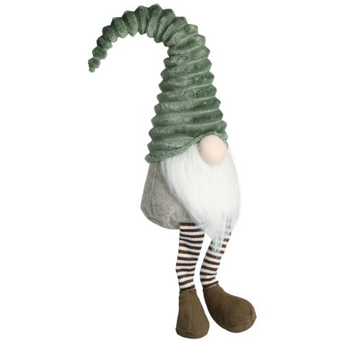 Floristik24 Kantpall Gnome Julgrön Brun H55cm 2st