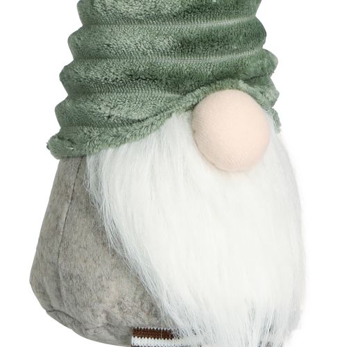 Floristik24 Kantpall Gnome Julgrön Brun H55cm 2st