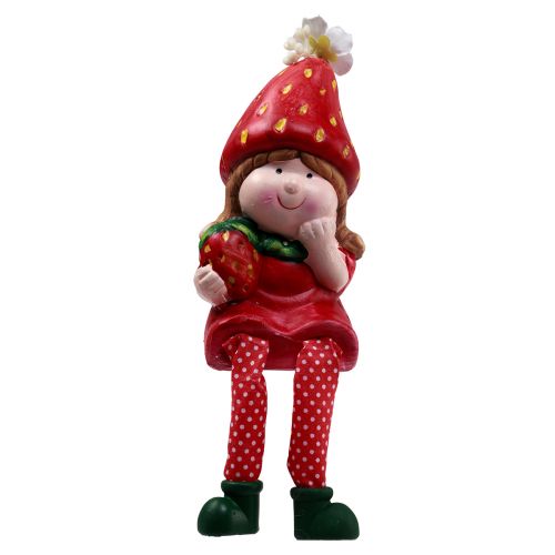 Floristik24 Kantpall jordgubbsbarn dekorativa figurer H11,5-13cm 2st