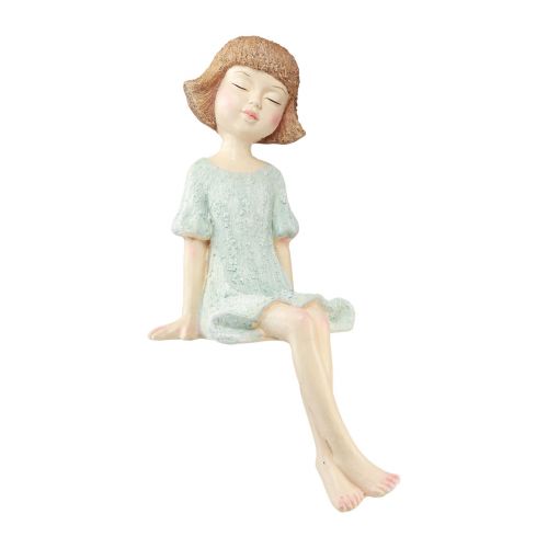 Floristik24 Edge Seater Trädgårdsfigur Sittande Tjej Färgglad 52cm