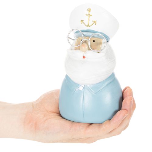 Kaptenfigur, maritim dekoration med glasögon och hatt, 16 cm | Floristik24.se