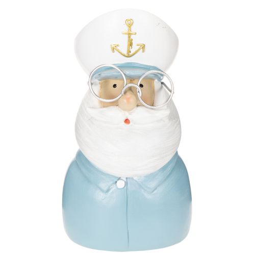 Kaptenfigur, maritim dekoration med glasögon och hatt, 16 cm | Floristik24.se