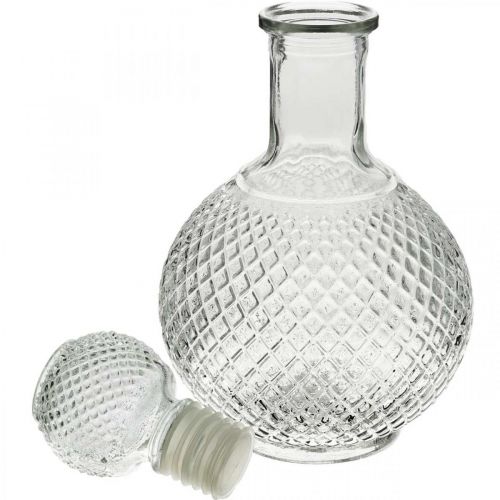 Floristik24 Whiskykaraff med lock glaskaraff H24cm