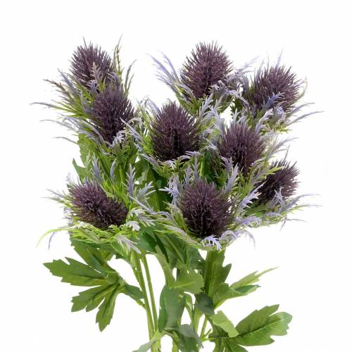 Artificiell tistel gren blå-violett 68cm 3st