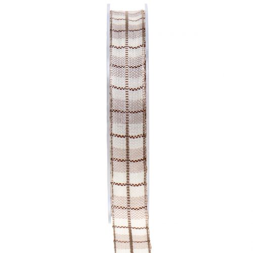 Kontrollera bandet ljusbrunt 15mm 15m