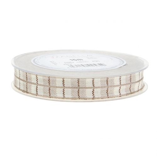 Floristik24 Kontrollera bandet ljusbrunt 15mm 15m