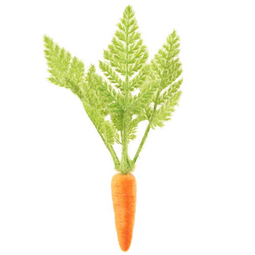 Floristik24 Morotsdekoration morötter flockade orange grön H23cm 8 st