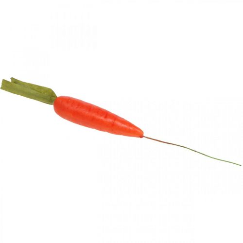 Artikel Dekorativa morötter, påskdekoration, morötter på tråd, konstgjorda grönsaker orange, grön H11cm 36 st