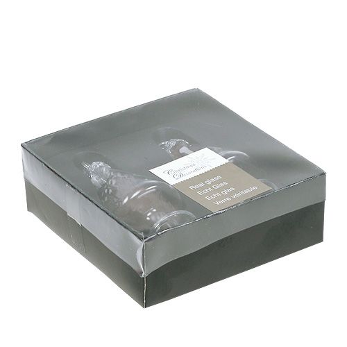 Floristik24 Korthållarglas med fjäder 4 cm x 8 cm klart 2st