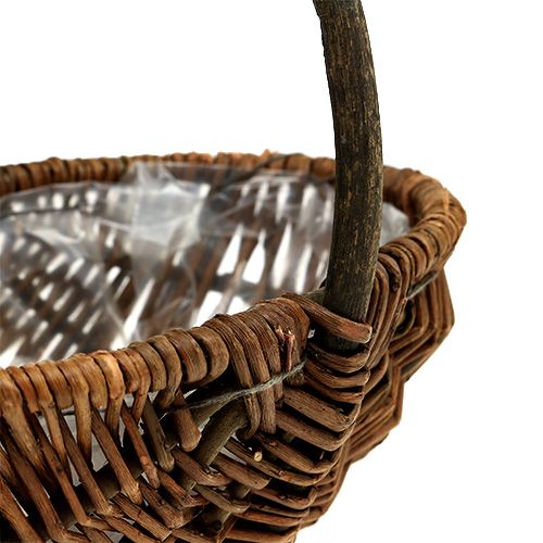 Floristik24 Potatiskorg 23cm med naturlig folie