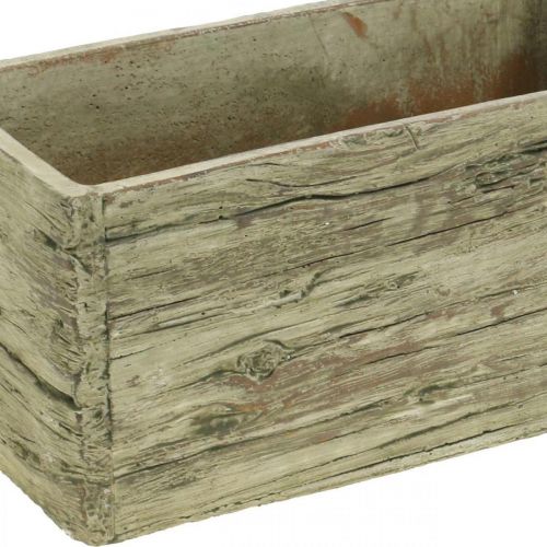 Floristik24 Växtlåda betong rektangulärt trä ser brunt ut 23×10,5cm H11cm