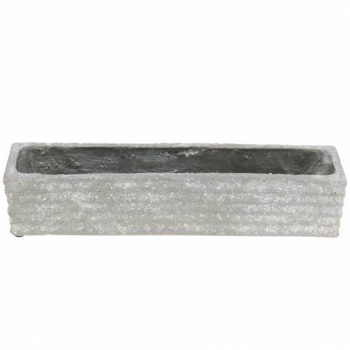 Floristik24 Växtlåda betong ljusgrå 30x7cm H6,5cm 2st