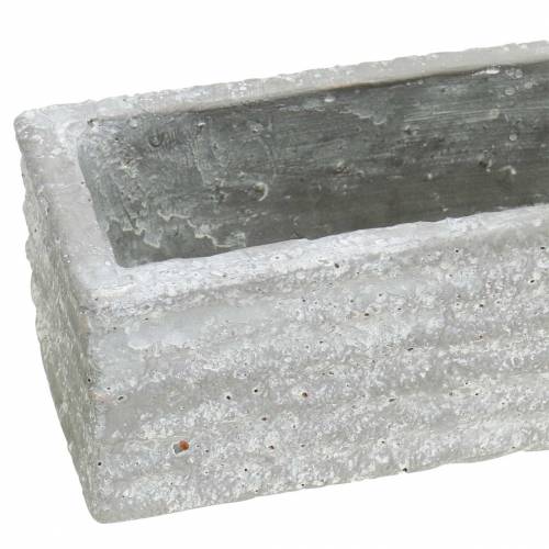 Floristik24 Växtlåda betong ljusgrå 40x8cm H6.7cm