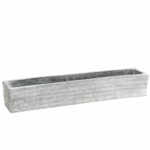 Floristik24 Växtlåda betong ljusgrå 40x8cm H6.7cm