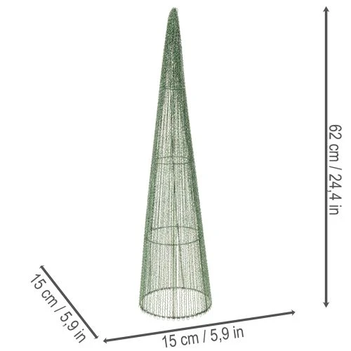 Metallkottar, gröna, för blomsterarrangemang, 62 cm, 2 stycken | Floristik24.se