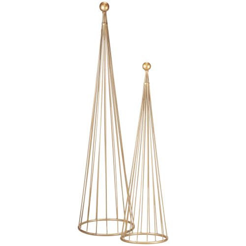 Floristik24 Julgran metalldekoration guldkottar H62/83cm set om 2
