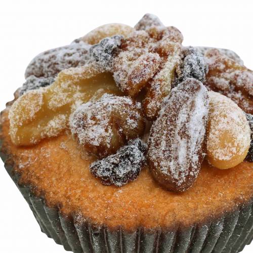 Floristik24 Muffins med nötter konstgjorda 7cm 3st