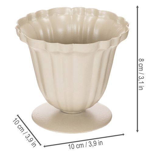 Dekorativ skål, krämfärgad trofé, liten, 10 cm | Floristik24.se