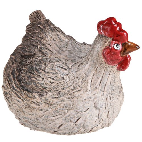 Floristik24 Keramisk dekorativ kyckling rolig påskdekoration figur 16×12×12cm