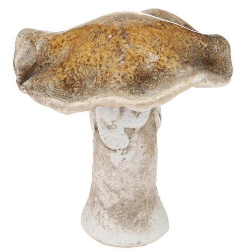 Artikel Dekorativa svampar i keramik, bordsdekoration, rödbrun gul, H6cm, 6 st