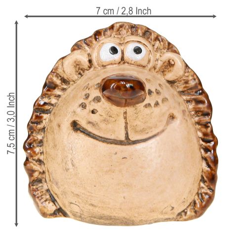 Artikel Keramik igelkottdekoration höstdekoration handmålad H7cm 3 st