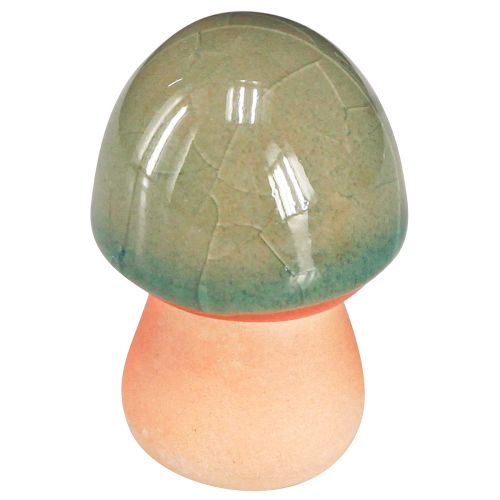 Artikel Keramisk svamp dekoration brun grön blå keramisk dekoration Ø4/5cm 6 st