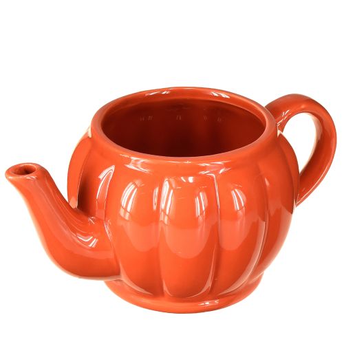 Floristik24 Keramisk planteringskanna med tekanna, orange blandad, 21,5×13×10 cm, 2 st