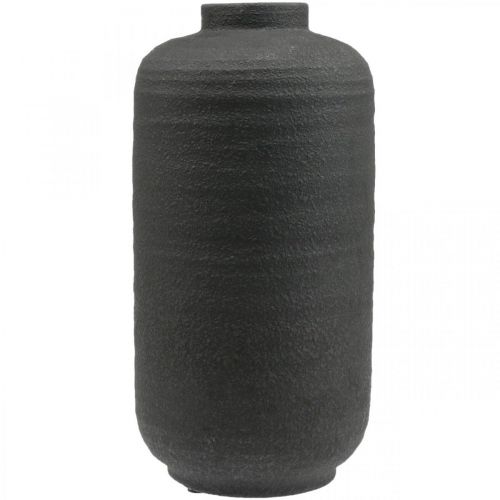 Floristik24 Keramikvas Svart Dekorationsvaser Stor Ø18,5cm H40cm